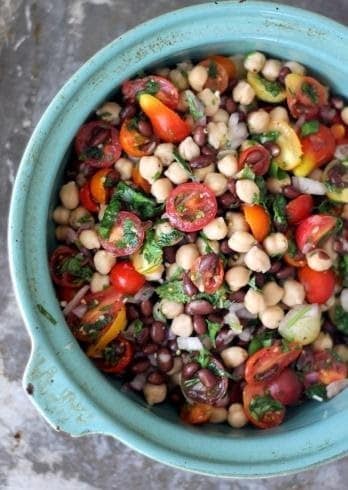 Chickpea and Black Bean Salad 