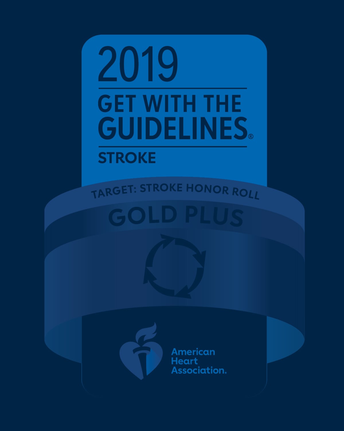 2019 Get with the guidelines target stroke honor roll gold plus logo