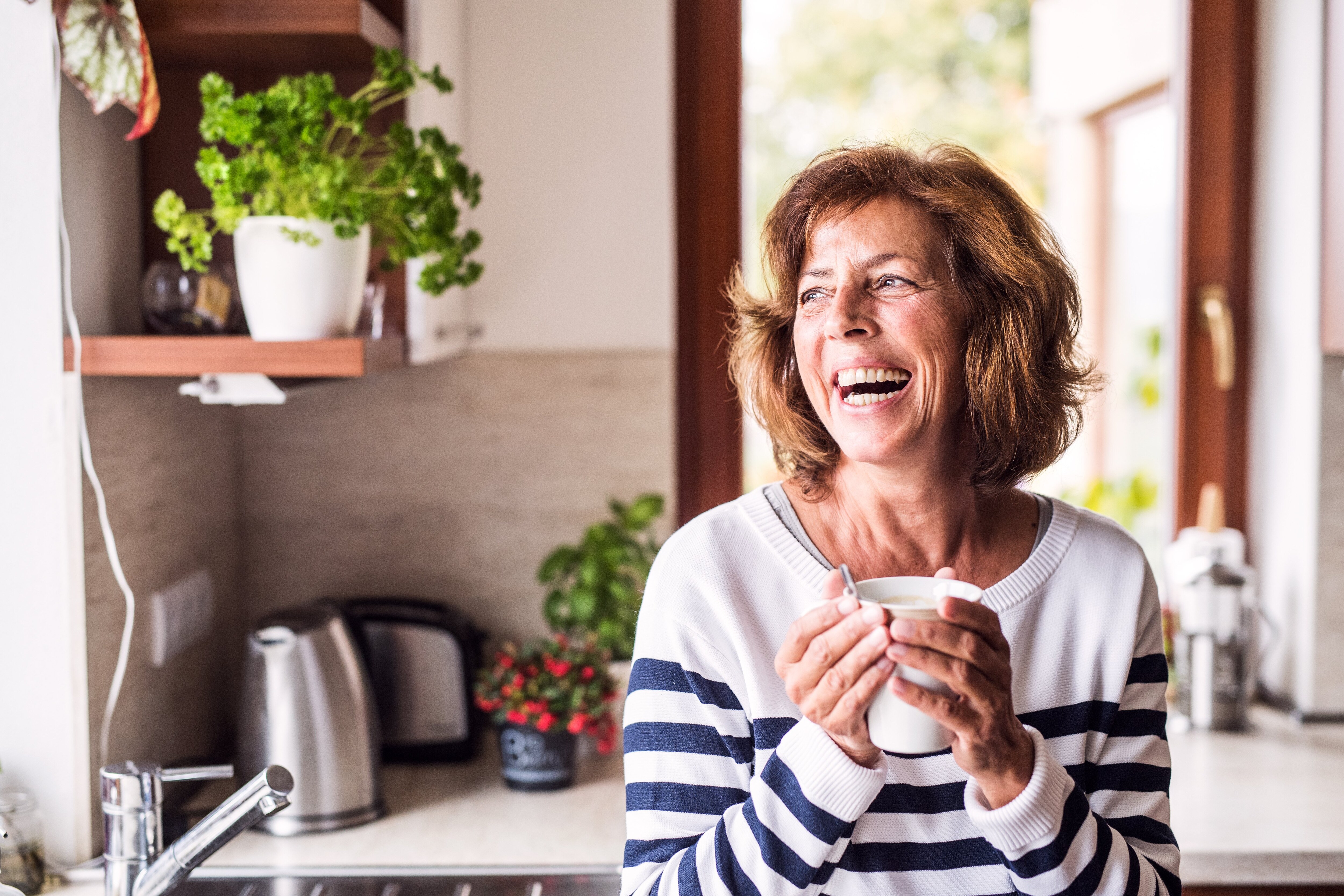 Woman laughing