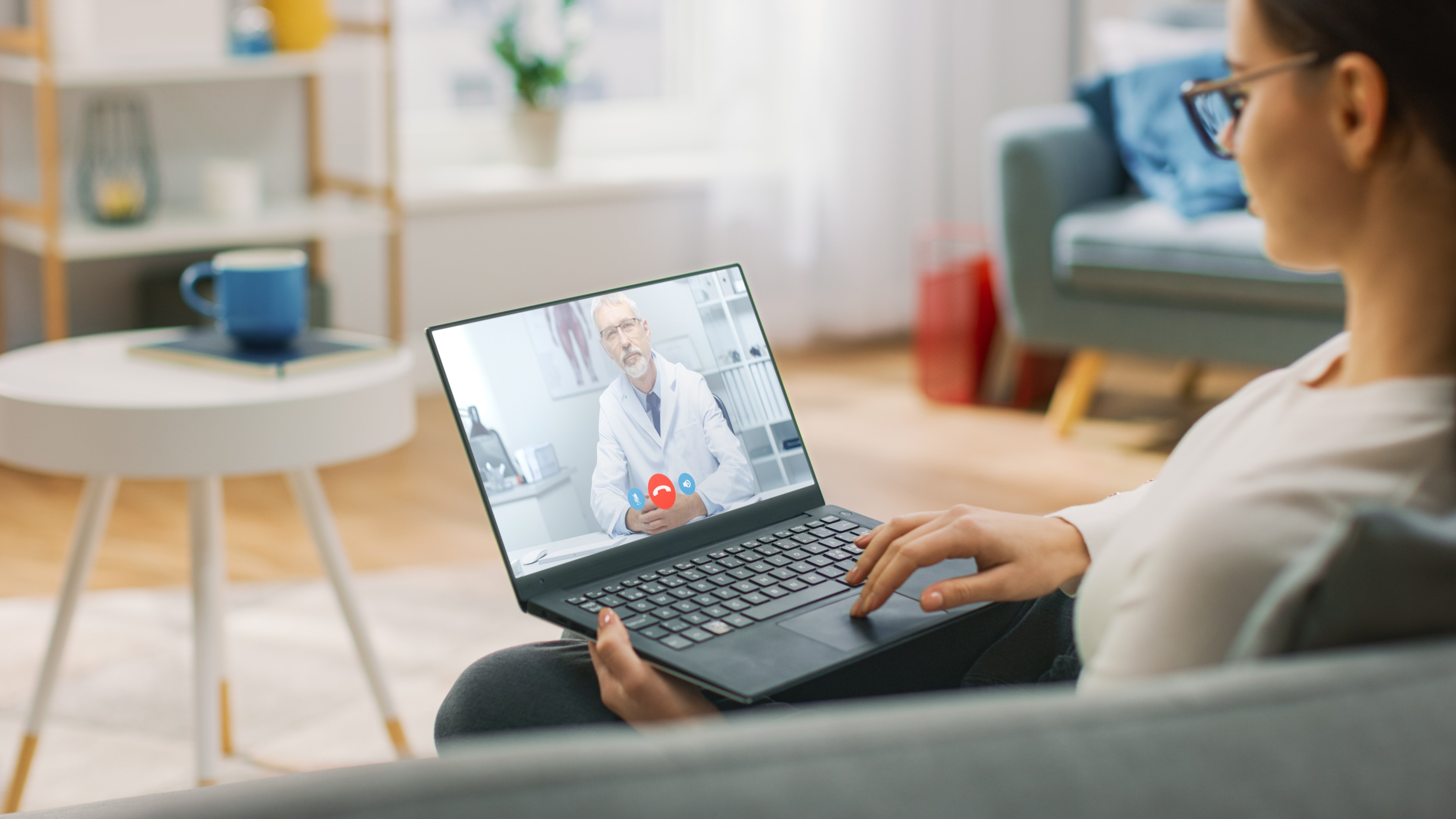 Woman on Laptop Video Call